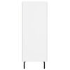 vidaXL Сайдборд, бял, 34,5x34x90 см, инженерно дърво