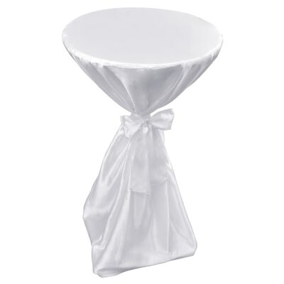 Покривки за маса с панделка, 60 см, бели – 2 броя