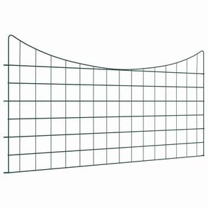 vidaXL Комплект ограда за езеро 5 бр. 100 x 50 cm Стомана Зелен