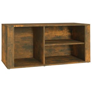 vidaXL Шкаф за обувки, опушен дъб, 100x35x45 см, инженерно дърво