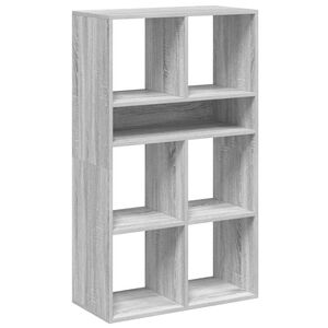 vidaXL Библиотека, сив сонома, 66x31x112 см, инженерно дърво