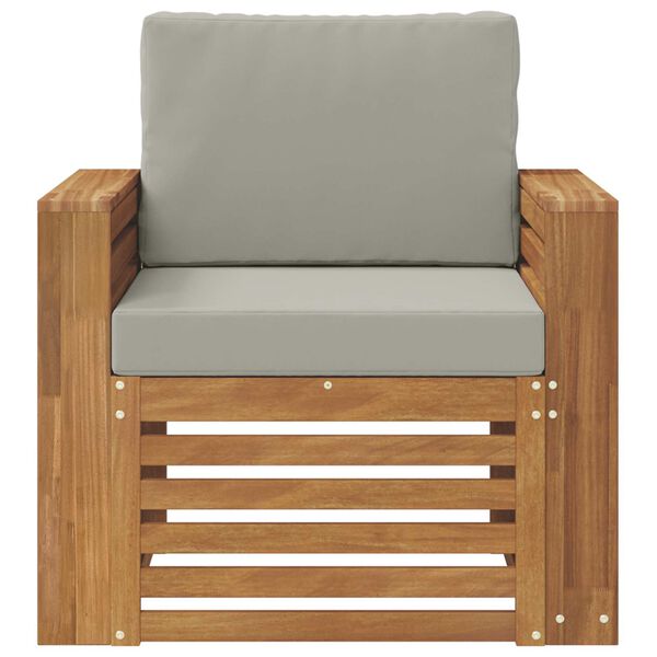 vidaXL Комплект дивани за открито Солидно акациево дърво и полиестер