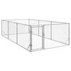 vidaXL Външна кучешка клетка с врата 2x4x1 м, поцинкована стомана