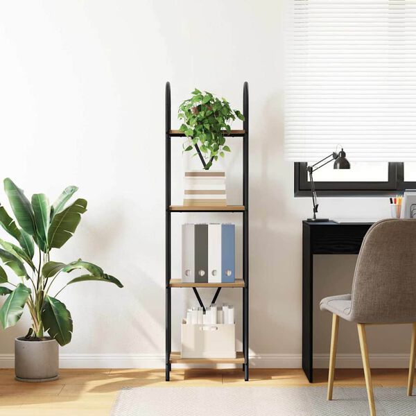 vidaXL Рафт за книги Дъб 40 x 30 x 146 см Инженерно дърво