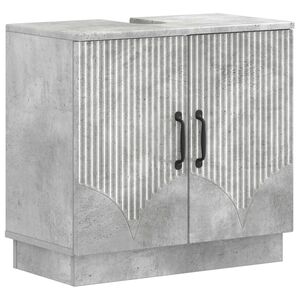 vidaXL Шкаф за мивка в баня HOORN Бетонно сиво 59,5 x 31,5 x 56 см