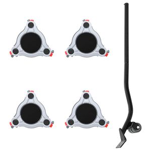 vidaXL Мебелни колелца 4 бр. с повдигач 14,5x13,5x4 см стомана 400 кг