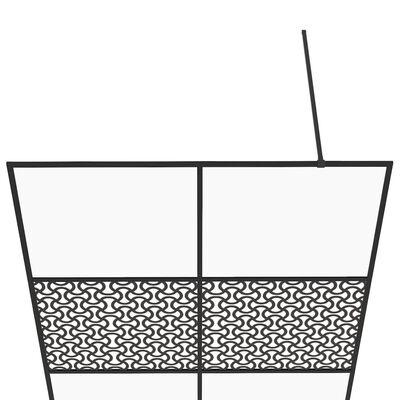 vidaXL Стена за душ с прозрачно ESG стъкло, 140x195 см, черна