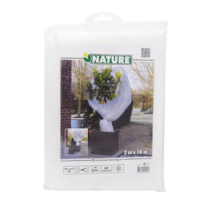 Nature Зимно покривало за растения, 30 г/м², бяло, 2x10 м