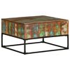 vidaXL Маса за кафе, 68x68x41 см, регенерирано дърво масив