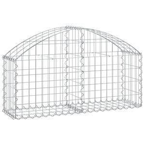vidaXL Дъговидна габионна кошница 100x30x40/60 см поцинковано желязо