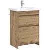 vidaXL Комплект мебели за баня Дъб артизан 61 x 40 x 84,5 см