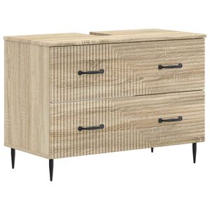 vidaXL Шкаф за мивка в баня HAARLEM Дъб сонома 82 x 41 x 58,5 см