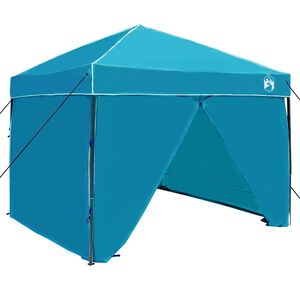 vidaXL Шатър 243 x 243 x 251 см Синьо текстил