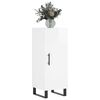 vidaXL Сайдборд, бял гланц, 34,5x34x90 см, инженерно дърво
