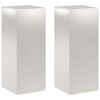 vidaXL Стойка за растения 2 pcs Сребристо 40 x 40 x 100 cm Стомана