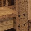vidaXL Бюро с рафт Старо дърво 122 x 67 x 145 см Инженерно дърво