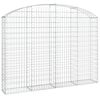 vidaXL Дъговидна габионна кошница 200x30x140/160 см поцинковано желязо