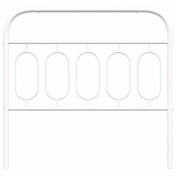 vidaXL Метална табла за глава, бяла, 100 см