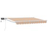 vidaXL Ръчен изтеглящ сенник с LED светлини 3,5 x 2,5 m