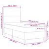 vidaXL LED кутия за пружини с легло Светлосив и бял 100 x 200 cm