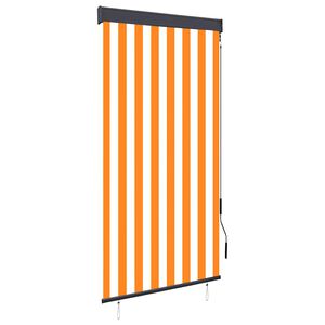 vidaXL Външна ролетна щора, 80x250 см, бяло и оранжево