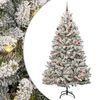 vidaXL С изкуствено коледно дърво 210 cm 300 LED светодиода Топло бяло