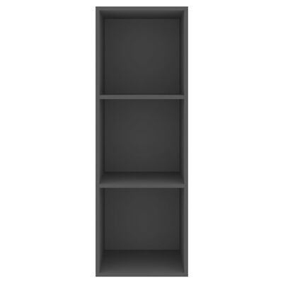 vidaXL ТВ шкаф за стенен монтаж, сив, 37x37x107 см, ПДЧ