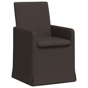 vidaXL Обедени столове 2 бр. Лен Тъмносив 57 x 67 x 95 см