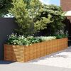 vidaXL Градинска повдигната леха 479x100x69 см кортенова стомана