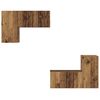 vidaXL Комплект ТВ шкаф 4 pcs Старо дърво Инженерно дърво