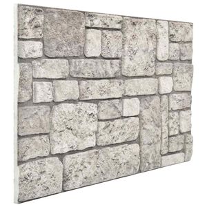 vidaXL Стенни панели 10 бр. 100 x 50 cm Сиво EPS пяна