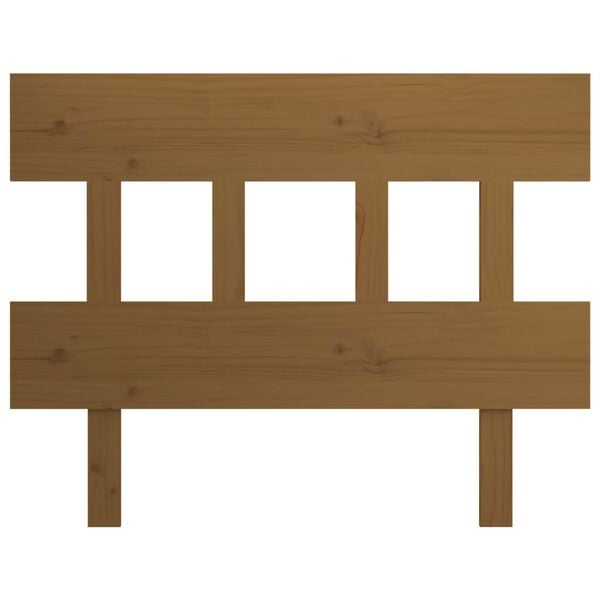 vidaXL Горна табла за легло, меденокафява, 103,5x3x81 см, бор масив