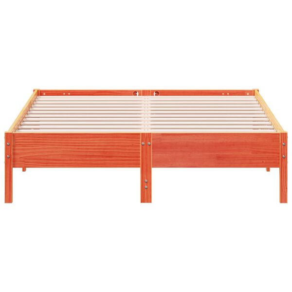 vidaXL Рамка за легло без матрак, восъчнокафяв, 160x200 см, бор масив