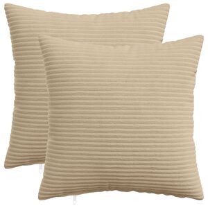 vidaXL Калъфка за възглавница 2 pcs HEERLEN Таупе 35 x 35 cm кордурой