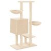 vidaXL Котешко дърво със сизалени стълбове, кремаво, 117 см