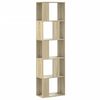 vidaXL Библиотека 5 рафта сонома дъб 45x23,5x162,5 см инженерно дърво