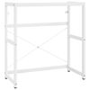 vidaXL Рамка за мивка за баня, бяла, 79x38x83 см, желязо