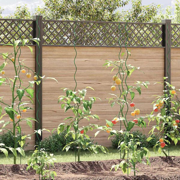 vidaXL Подкрепа за растение 50 pcs Зелен 110 x 0.6 x 0.6 см Стомана