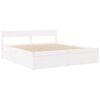 vidaXL Легло с чекмеджета и матрак, бяло, 180x200 см, бор масив