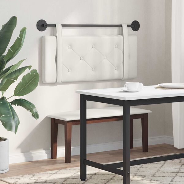 vidaXL Висяща табла Монтиране на стена Бял 110 x 55 x 5 см Изкуствена