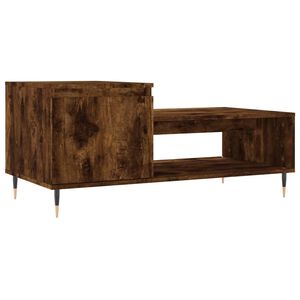 vidaXL Кафе маса, опушен дъб, 100x50x45 см, инженерно дърво