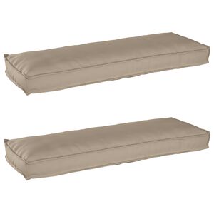 vidaXL Комплект възглавници за палет 2 pcs Таупе 120 x 40 x 8 см