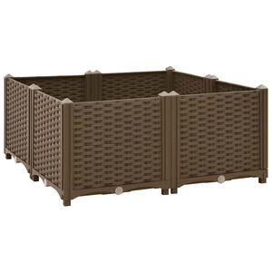 vidaXL Повдигната леха, 80x80x38 см, полипропилен