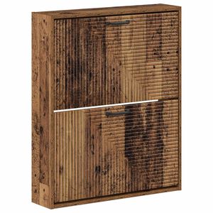 vidaXL Стенно шкафче за обувки HAARLEM 71 x 17 x 86 см Старо дърво