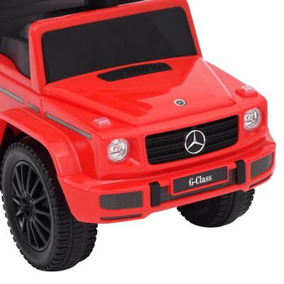 vidaXL Количка за бутане и яздене Mercedes Benz G63 червена