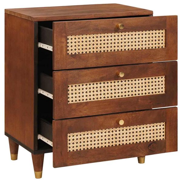 vidaXL Нощни маси с чекмедже 50 x 33 x 62 см Солидно мангово дърво