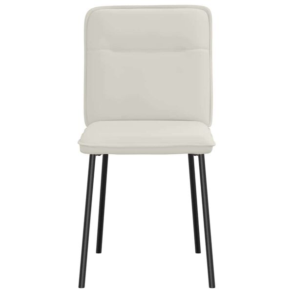 vidaXL Трапезни столове, 2 бр, кремави, кадифе