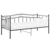 vidaXL Рамка за разтегателен диван, черна, метал, 90x200 см