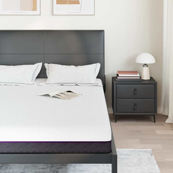 vidaXL Матрак Бяло и сиво 140 x 190 cm Жакардова материя