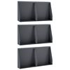 vidaXL Задържащи стени 6 бр. 40 x 12 x 40 см Стомана Антрацит